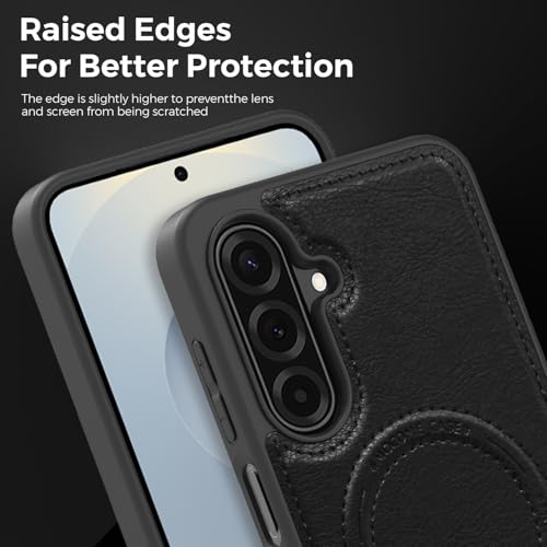 Image of Lunivop for Samsung Galaxy A17 5G Phone Case 6.7 inch PU Leather Black