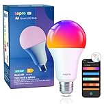 Lepro AI Smart Bulb E27, 1520LM Colour Changing Light Bulb, 12W(100W) WiFi Bulbs, Voice Control, Schedule & Timer, Work with Alexa & Google Assistant, Personalized AI Lighting Designer