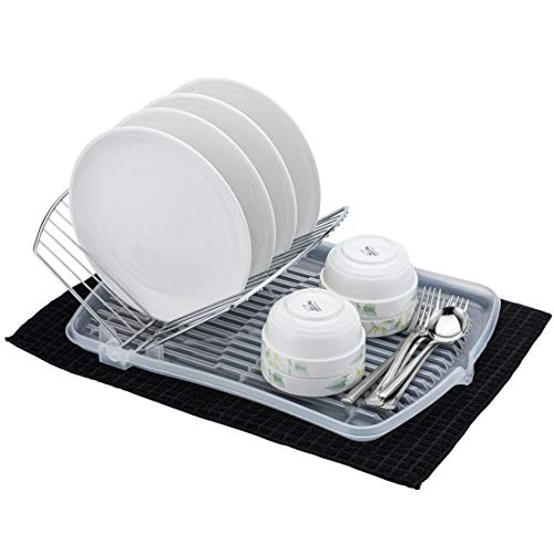 PremiumRacks Drainboard Dish Rack - Microfiber Mat Included