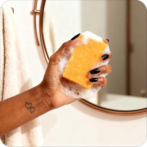 Image of Glo Melanin Turmeric Brightening Soap with Vitamin C, Alpha Arbutin & Oats