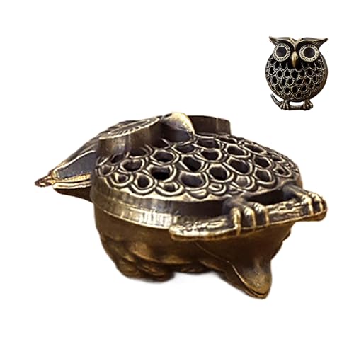 Renchey Quemador De Conos De Incienso | Quemador de Incienso en Forma de Búho Vintage | Adorno De Escritorio para Decoración En Hogar, Hotel, Iglesia, Restaurante, Ceremonia Campestre, Exterior,