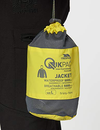Trespass Qikpac - Giacca Ripiegabile, Giallo