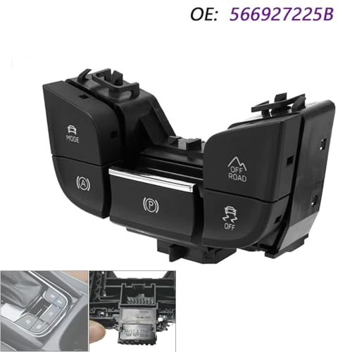 Interruptor Freno Mano Skoda Kodiaq Karoq Botón Electrónico de Estacionamiento 566927225B 2