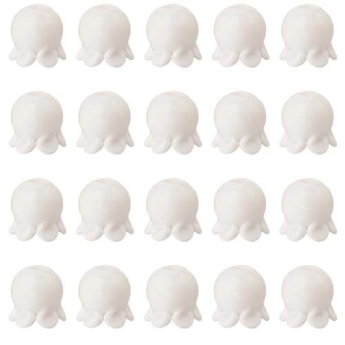 Image of SUNNYCLUE 1 Box about 33Pcs Glass Flower Beads Small White Tulip Beads Bulk Small Lampwork Crystal Spring Floral Loose Spacer for Jewellery Making Diy Bracelet Necklace Earring Crafts Supplies Women