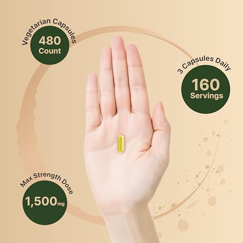 NatureBell Berberine Supplement 1,500mg with Ceylon Cinnamon & Turmeric Root, 480 Veggie Capsules (2 Pack) | 97% Pure Berberine HCL | Supports Balanced Sugar Levels & Heart Health | Vegan, Non-GMO - Thumbnail 3