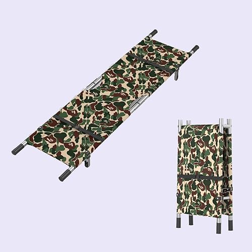 Stretcher Bed Emergency Stretcher,Stretcher,Folding Stretcher Folding Stretcher, Aluminum Alloy Medical Stretcher, Oxford Cloth Rescue Stretcher, Emergency 2 Wheeled Stretcher Portable, for