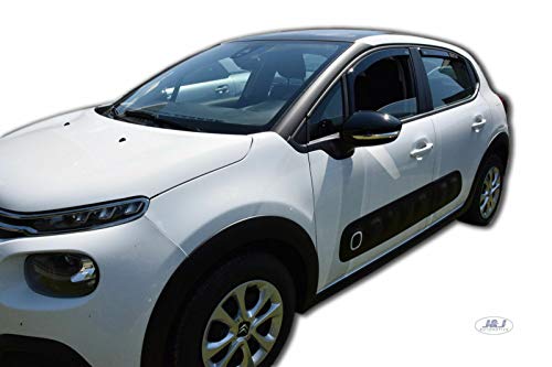 Déflecteurs de vent Citroen C3 aérodynamiques teintés avant arrière anti-bruit