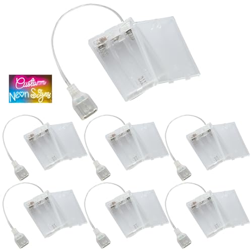 Alimenter un néon sans prise grâce au support de piles USB 5V transparent avec interrupteur