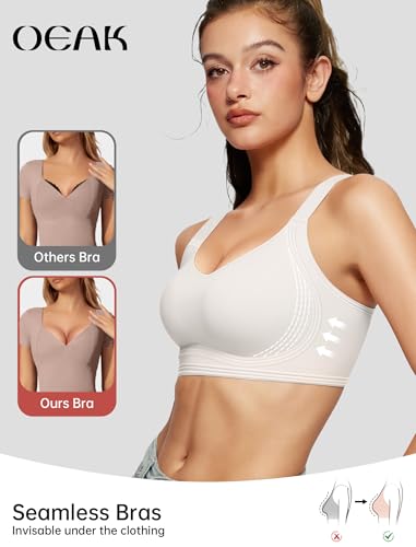 Image of OEAK Women Jelly Bra Wireless Anti Sagging Full Coverage Bras