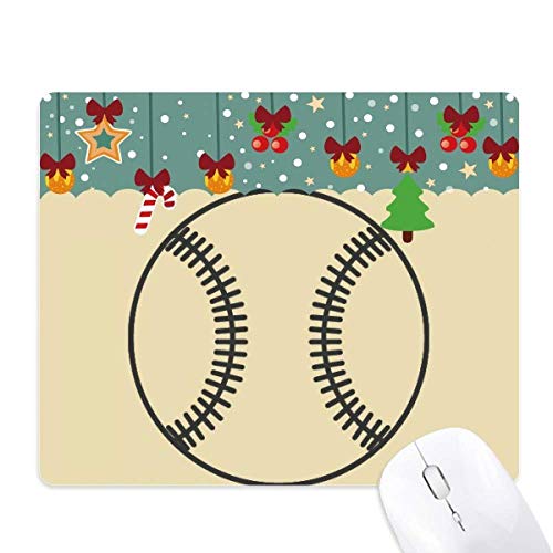 Almohadilla de goma antideslizante con diseño de béisbol para ratón de PC