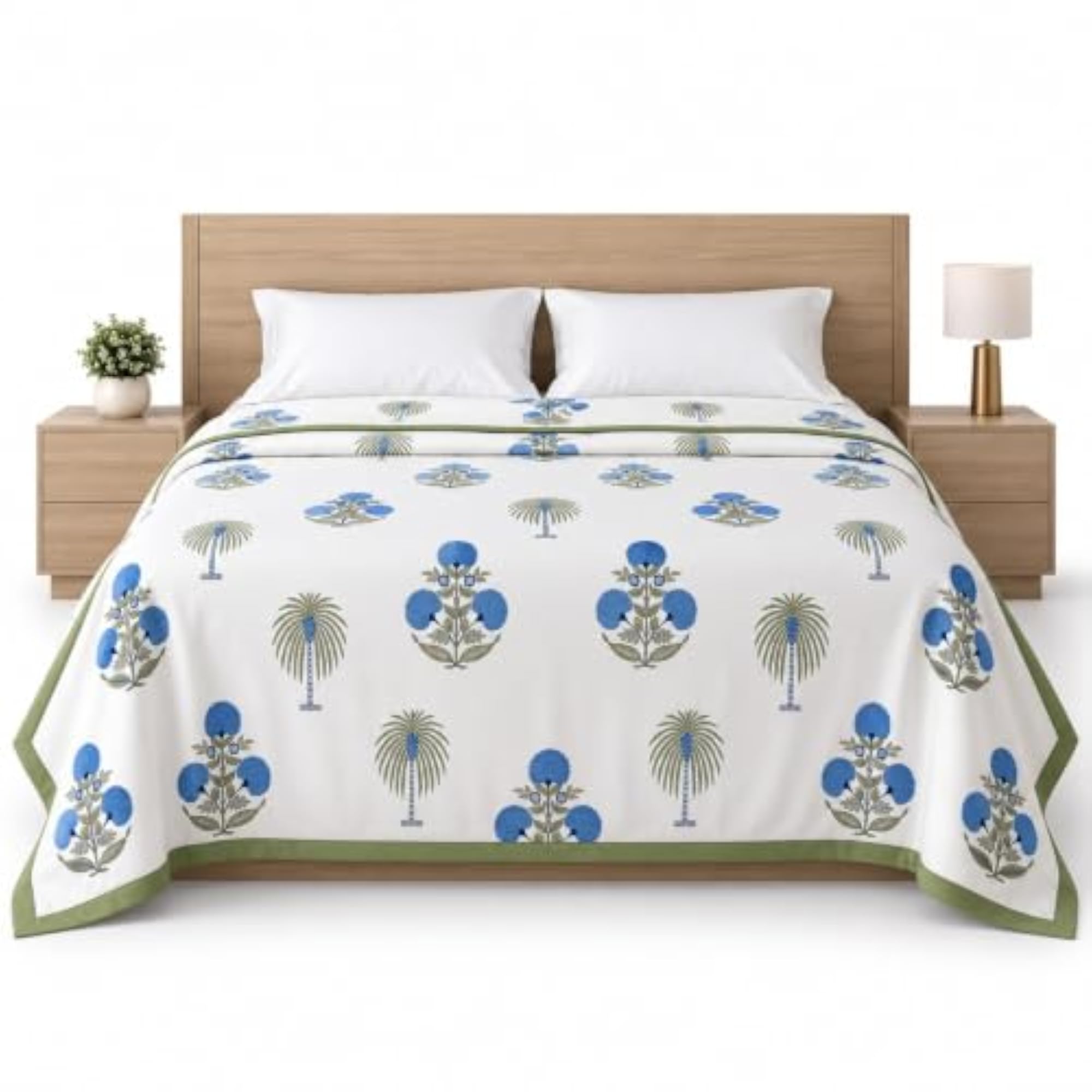 Original Handblock Print Pure Mulmul Cotton Double Bed Dohar