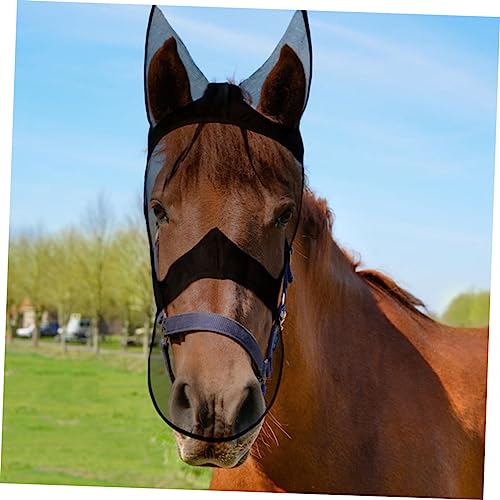 Housoutil Máscara De Cavalo De Estimação Leggings Shoofly Para Cavalos Coleira Para Cavalos Equispot
