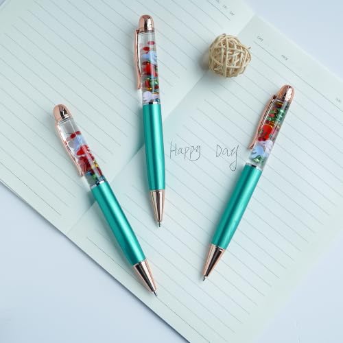 Image of Heart Ballpoint Pen Unique Floating Glitter Stationery Perfect Valentines Birthday Party Favor Gifts(Turquoise)