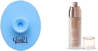 Glam 21 Silicone Face Cleanser Scrubber (Big) Velvet Touch Oil Control Silk Foundation|Waterproof, High Coverage|SPF 35 Lo... Price In India