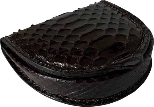 Porte-monnaie homme Talon en python véritable marron, dites adieu aux poches déformées