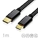 Produktbild 1m USB Verbindungskabel, USB Typ C auf Micro USB Kabel, lädt Micro USB Geräte, Datenkabel, Ladekabel, USB 2.0, schwarz