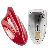 Takilma Shark Fin Antenna Radio Signal Shark Fin Antenna Cover Car Roof Aerial Bright Red