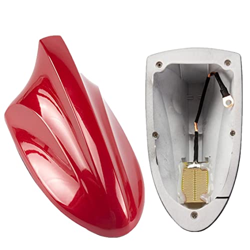 Takilma Shark Fin Antenna Radio Signal Shark Fin Antenna Cover Car Roof Aerial Bright Red #TOP2