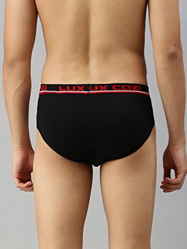 Image of Lux Cozi Bigshot Men's Pack of 2 Black & Brown Cotton Brief (Size : 100cm)
