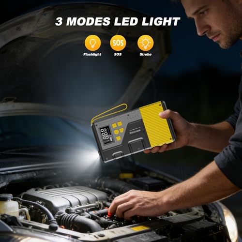 Portable Jump Starter with 150PSI Compressor