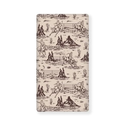 Image of Streeyiu Western Baby Crib Sheets for Boys Girls American Cowboy Fitted Crib Sheet for Standard Crib and Toddler Mattress Cute Baby Mattress Sheets Toddler Bed Sheet 52x28x8 in