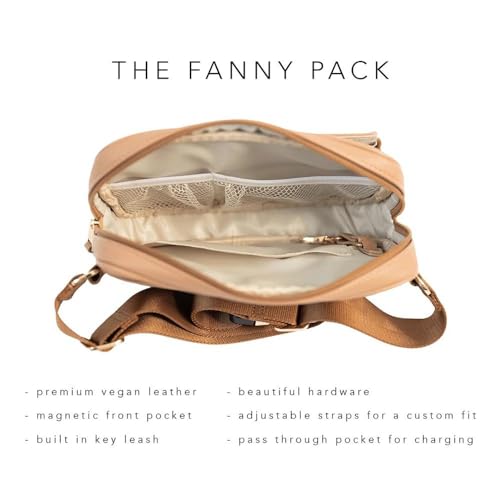 Image of AYLA & CO Women's Fanny Pack Adjustable Belt Bag with Crossbody Style, Magnetic Pocket, Key Leash, and Charging Pocket, Extended Strap 40-61 Inch, Peacock
