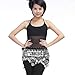 Belly Dance Hip Scarf Bellydance Outfit Silver Coins Belt Skirt Black