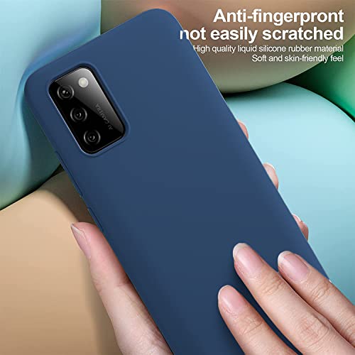 Image of DIZORO Liquid Silicone Case, Gel Rubber Full Body Protection Cover Case, Drop Protection Case, Compatible for Samsung Galaxy A02S / M02S / F02S Case, (Blue)