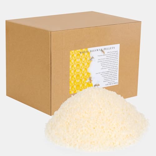 Tobeape Tobeape® White Beeswax Pellets 10LB 100% Pure and Natural, Great for Skin Care Products, Candle Making, Lip Balms, DIY Projects
