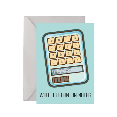 What I Learnt In Math A5 Card - Novelty Funny Joke Rude Teacher Leaving End School Year Calculator Humorous Primary Greetings Blank Personalised Message Gift (Blank Message) What I Learnt In Math A5 Card - Novelty Funny Joke Rude Teacher Leaving End School Year Calculator Humorous Primary Greetings Blank Personalised Message Gift (Blank Message)