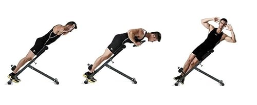 FONSOLUM Roman Chair Hyperextension Bench, Adjustable Hyper Extension Bench Home Gym Sit Up Bench Machine, Multi-Functional Workout Bench Heavy-Duty Exercise Equipment for Full All-in-One Body Workout