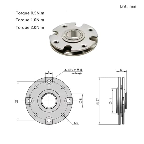 Charnière rotative 360 pour appareil industriel avec butée libre et double axe inox - 6