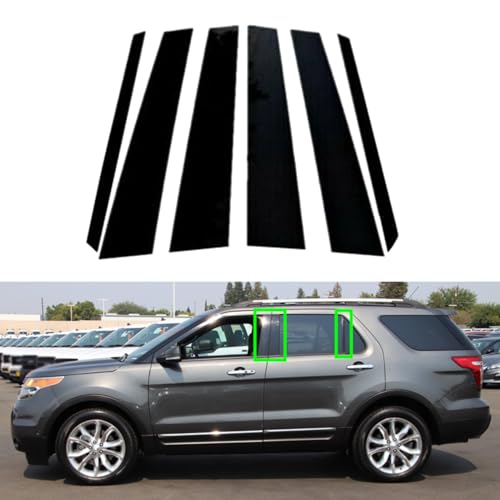 Cubierta embellecedora de puerta y ventana cromada para Ford Explorer 2011-2019 3