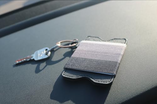 Minimalist Card Holder Wallet Vertical Card Holder Slim Elastic Wallet for Women Men (Black stripe)2