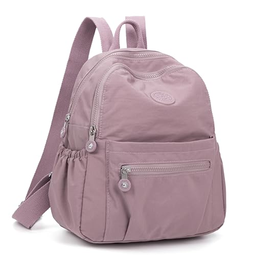 Image of Pealwel Mini Backpack Purse for Women,Small Nylon backpacks for Ladies Backpacks Women Anti Theft Travel Bag (Light Pink)