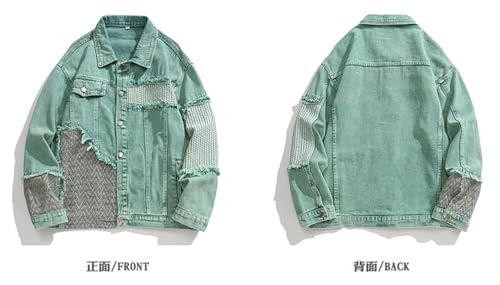 Veste en denim homme patchwork originale pour affirmer votre style - 2