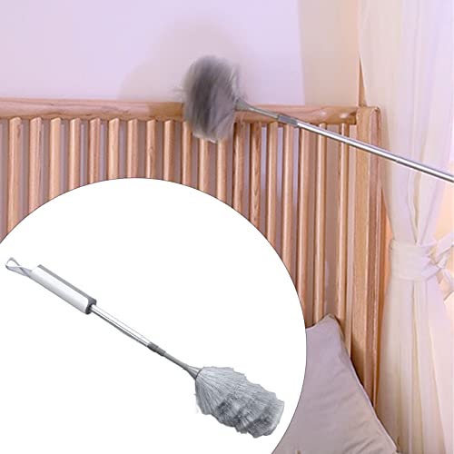Image of 360 Spin Electric Duster, USB Rechargeable Duster Brush with Extension Pole, Duster Brush Tool Household Helper for Window Blinds Furniture Ceiling Fan