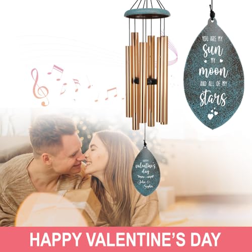 Image of ASTARIN Wedding Gifts Wind Chime, Personalized Names & Date Wind Chimes Gifts for Couple 2026, Wedding Gift for Newlywed Husband Wife, Engagement Gift Valentine's Day Anniversary