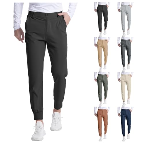 Mens Golf Joggers Pants Lightweight Stretchy Casual Slim Fit Sweatpants Work Dress Running Travel Trouser with Pocket2