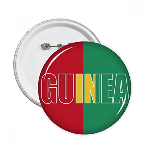 Badge Guinée drapeau nom broche ronde multicolore vêtement décoration sac à dos grand format
