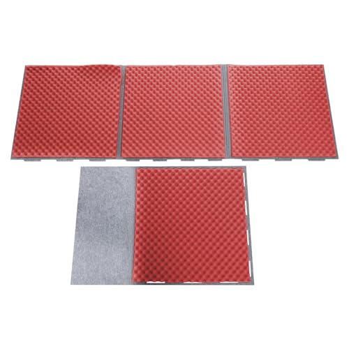 Cabina Acústica Cuadrada Moderna, Booth Portátil para Voz, Cubierta Plegable de Aislamiento Sonoro para Escritorio, Roja, 23.6 pulg miniatura 4