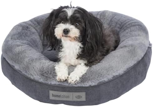 TRIXIE Hundebett Liano 85 x 65 cm in beige - weiches Hundekissen mit Schaumstoffflocken-Füllung - Hundekorb für mittelgroße Hunde - rutschfest und waschbar - 37976