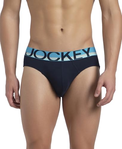 Image of Jockey FP02 Men's Super Combed Cotton Rib Solid Brief with Ultrasoft Waistband (Pack of 2)