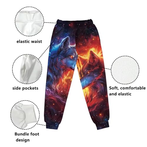 Cozeyat Youth Kids Sweatpants Casual Ankle Length Sports Pants,Pull On Loose Athletic Train Active Jogger for 4-15 T3