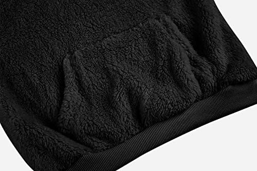 Image of Makkrom Boys Girls Sherpa Fleece Hoodies Pullover Sweatshirts with Pockets | Fuzzy Soft, Cozy Warm, Kids Hoodie Outfits, Kangaroo Pocket, Solid, Tie-Dye, Casual, Loose, Toddler, little Kid, Big Kid