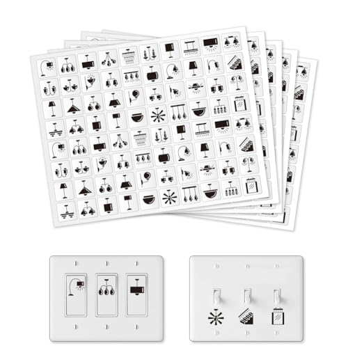 Calcomanías transparentes de identificación de interruptor para paneles múltiples 2
