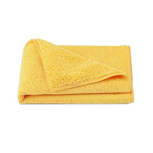 Amazon Basics Microfiber Car Drying Towels, Highly Absorbent, Lint Free, Scratch Free, Ultra-Soft, Car Detailing, Buffing and Polishing, 16" x 16", Yellow, 12-Pack β image 3