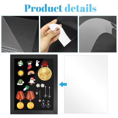 Image of TKOnline 10 PCS Plexiglass Sheets, 8.5 inch x 11 inch x 0.02 Clear PET Sheet Panels, Clear Acrylic Plastic Sheet for Picture Frame, Invitations, Poster Frames Plastic Board