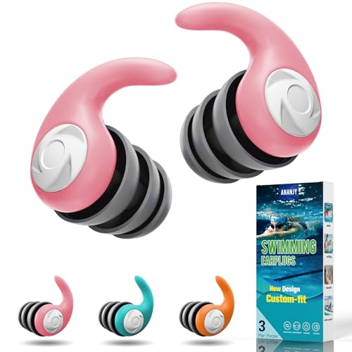 Tapones para los Oídos para Natación   3 Pares de Tapones de Silicona Suave Reutilizables para Nadar, Perfectos para el Surf, el Buceo, la Piscina, la Ducha y Otros Deportes Acuáticos