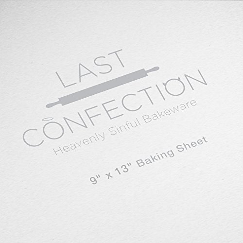 Last Confection 6 Cookie Baking Sheets 9" x 13" - Small Rimmed Aluminum Jelly Roll Trays - Quarter Sheet Pans - Thumbnail 5